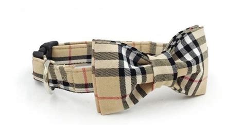 dog collar burberry|burberry bow tie dog collar.